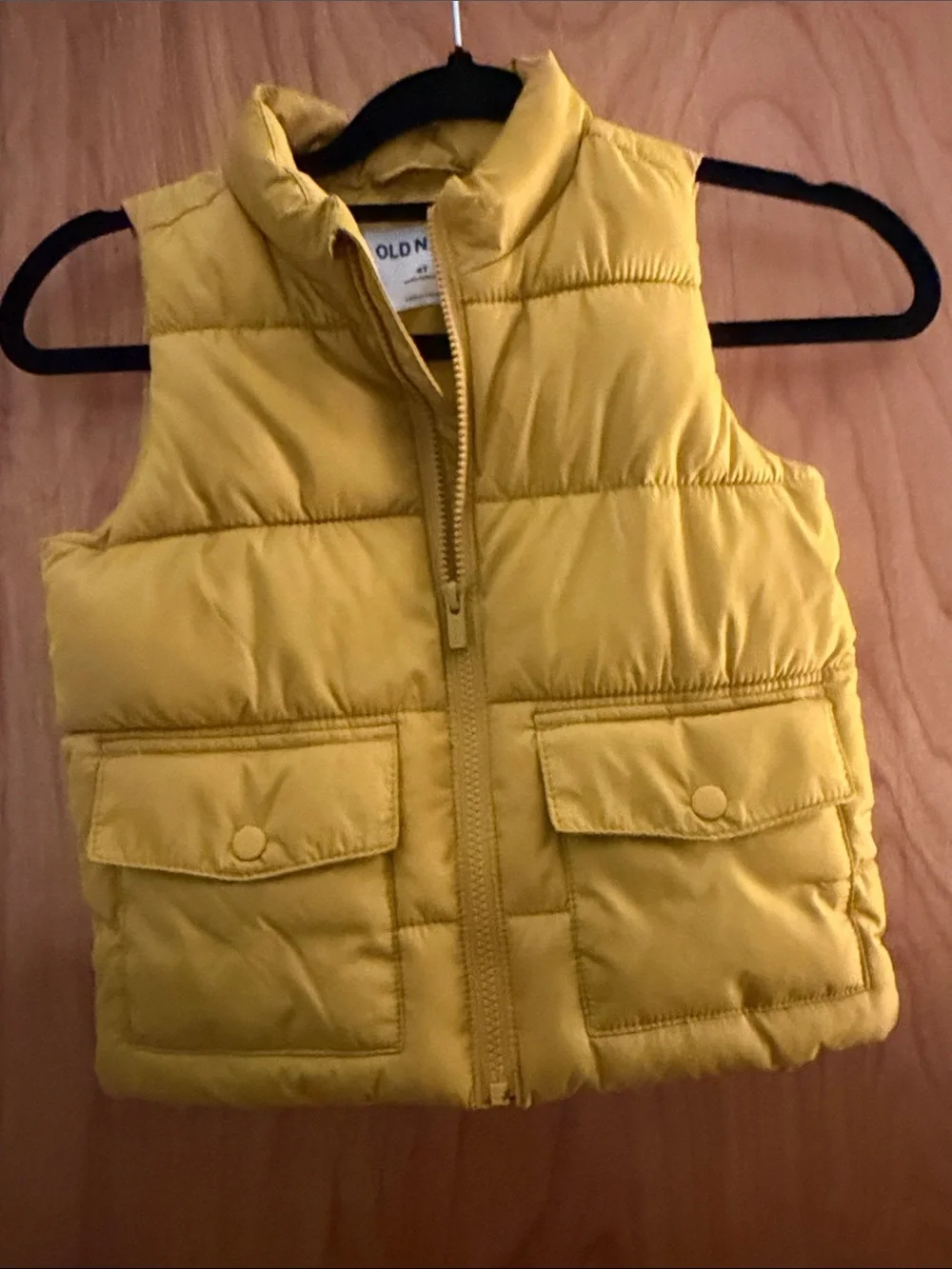 Old Navy Mustard Yellow Kids Puffer Vest